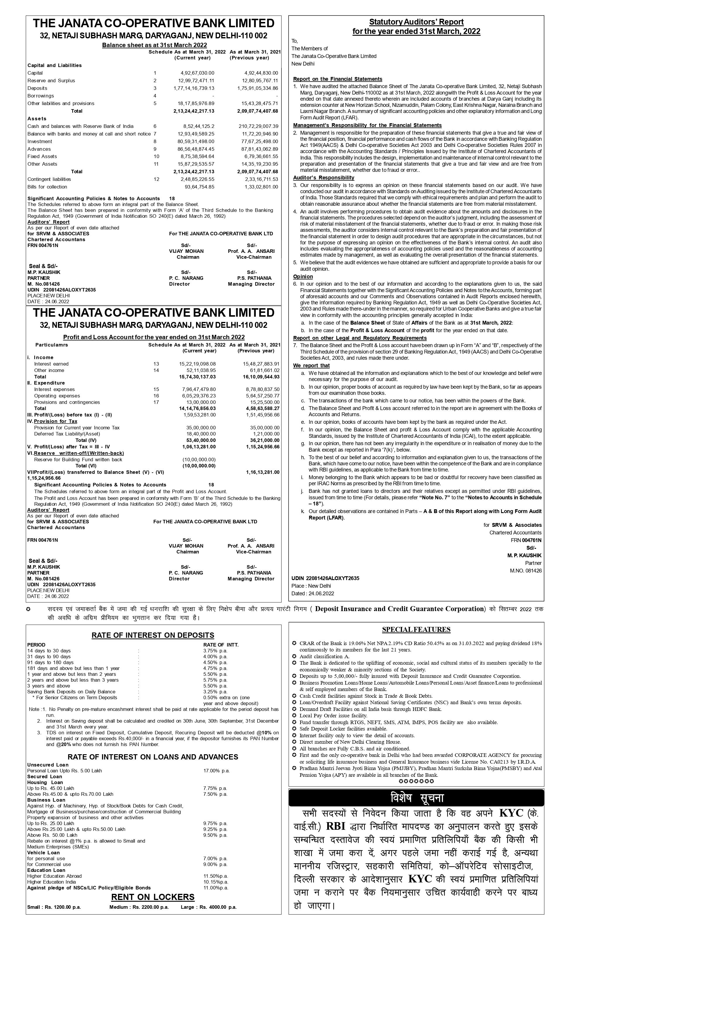 The Janata Co operative Bank Ltd 